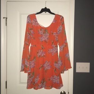 Butterfly sleeve dress